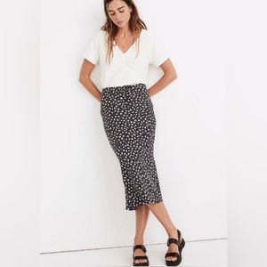 Madewell Drawstring Midi Slip Skirt in Sweet Floral